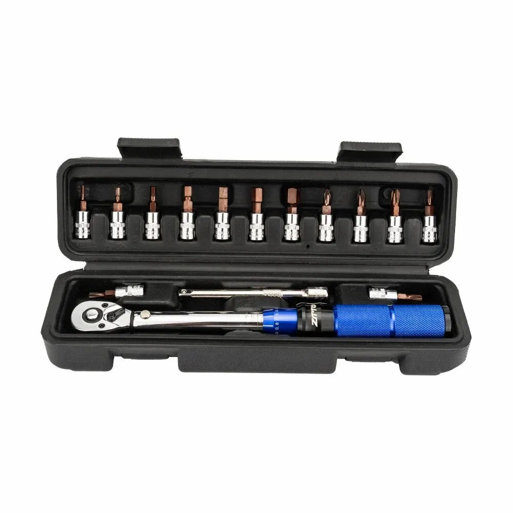 ZTTO 15Pcs 1 / 4" Drive Socket Ratchet Wrench Set 2-24Nm Adjustable Repairing Tool ZTTO 15Pcs 1 / 4" Drive Socket Ratchet Wrench Set 2-24Nm Adjustable Repairing Tool